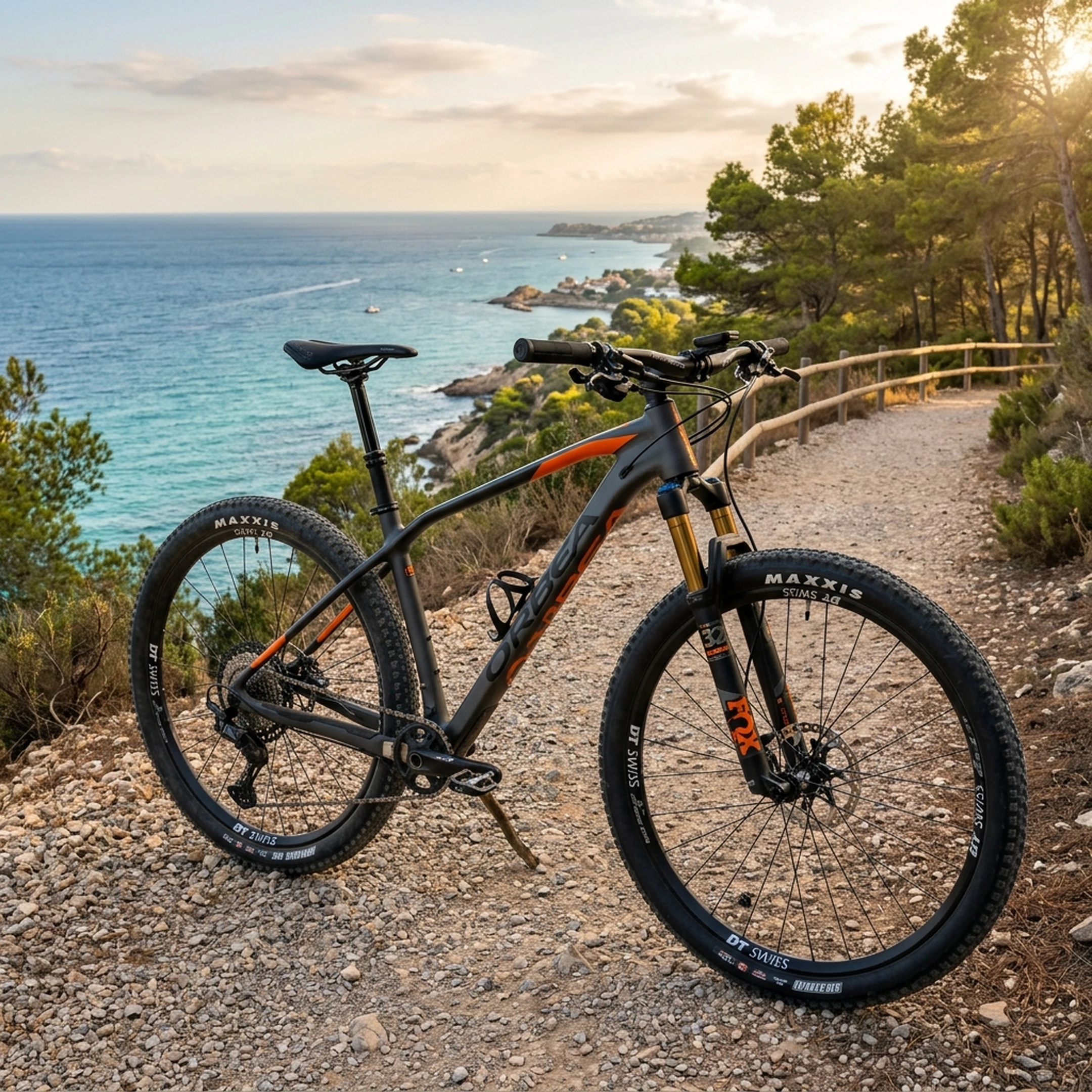 Alquiler de bicicleta de montaña MTB en ruta costera de grava en Valencia - Cobra Rental Bike
